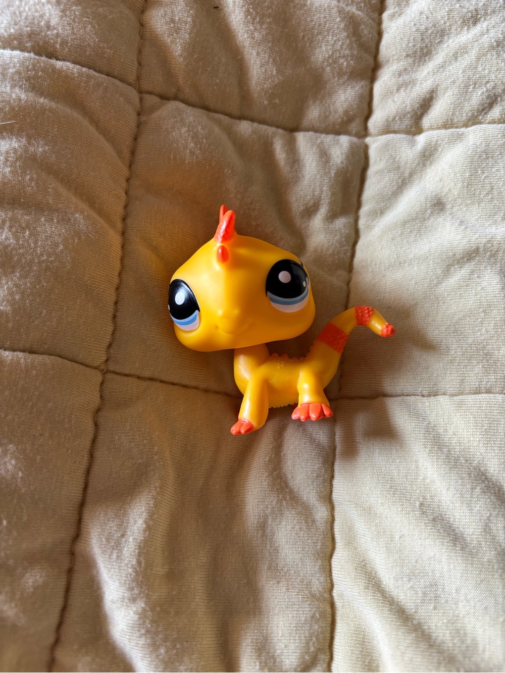 Littlest Pet Shop Yellow & Orange Lizard Figure